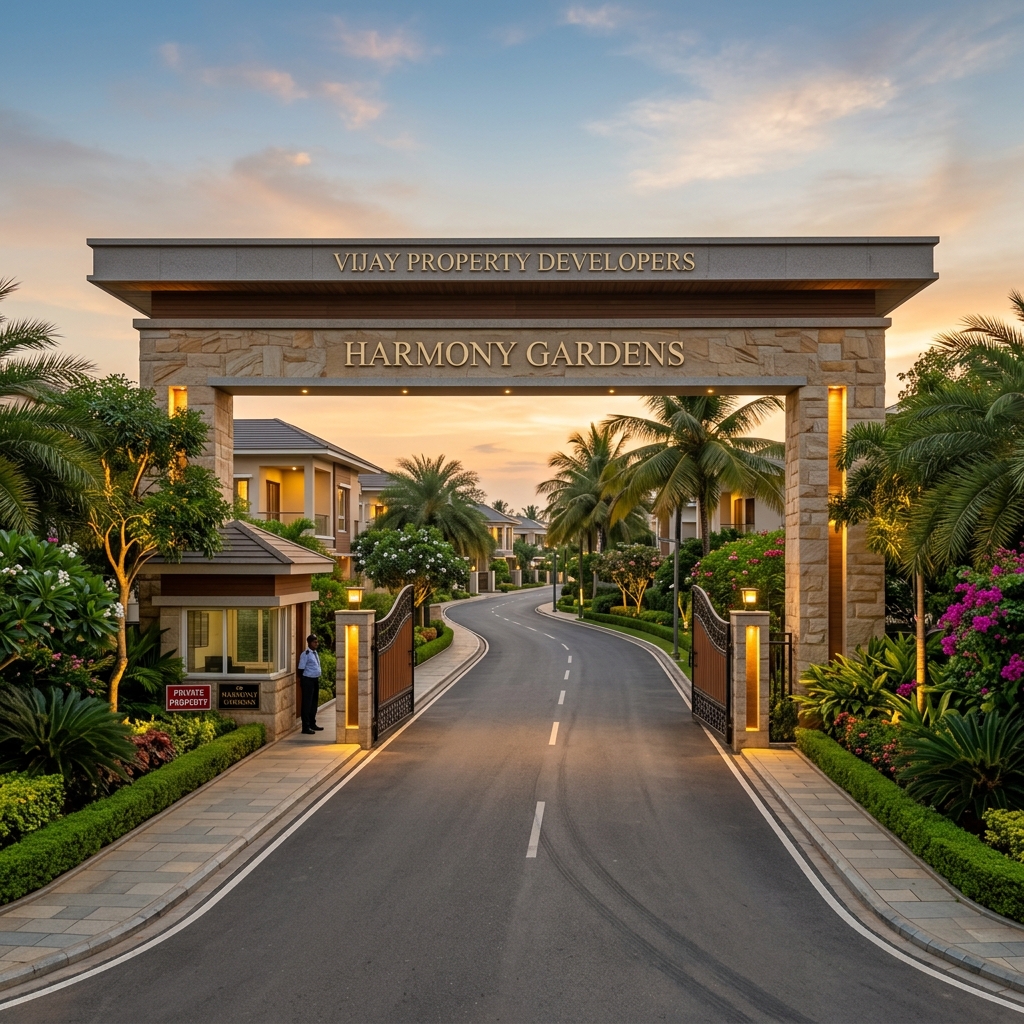 Vijay Property Developers gated community entrance layout